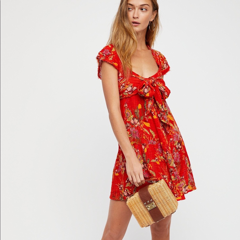 FREE PEOPLE Maia wrap floral dress